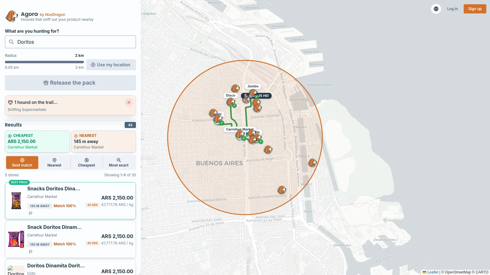 Todos los comercios de tu radio, en un mapa y una lista